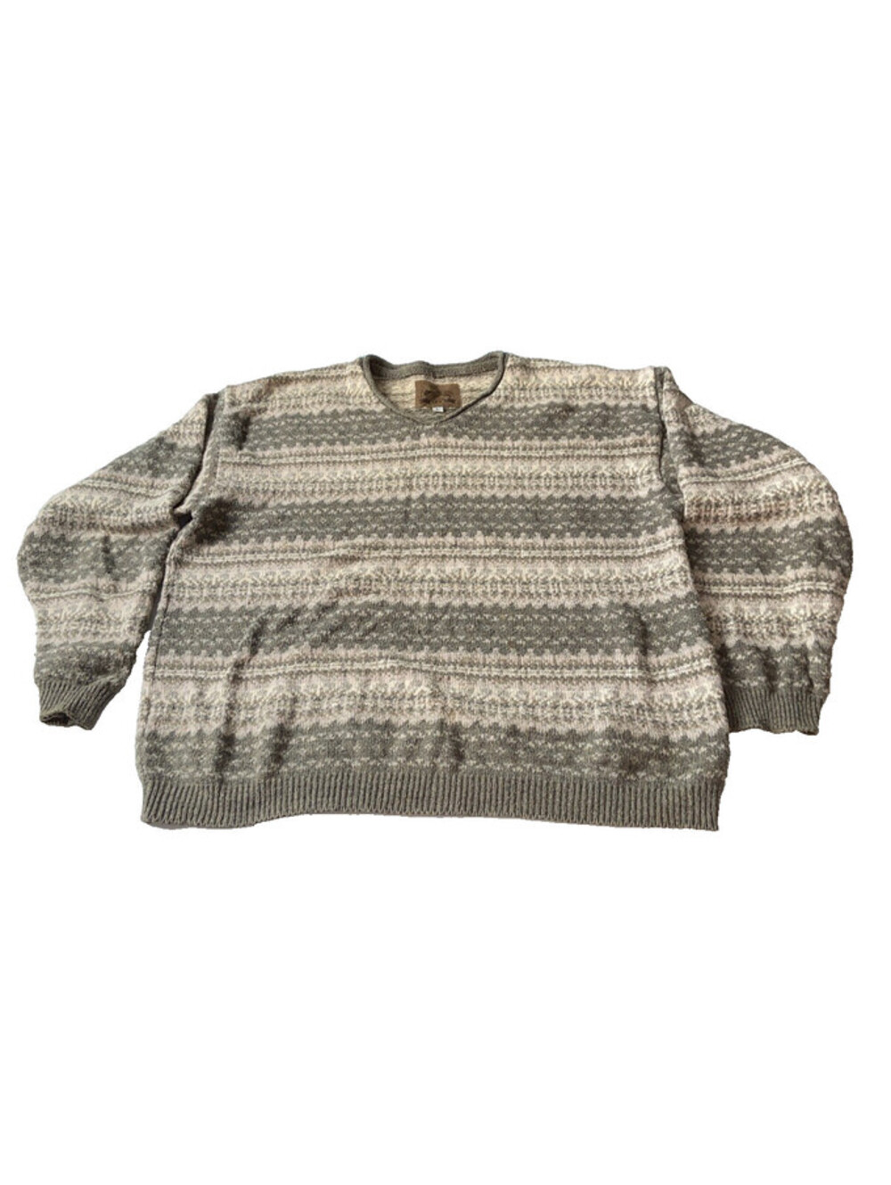 Alps Large Sweater Mens Vintage Leather Tag
